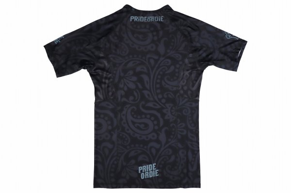 Photo5: PRiDEorDiE Rash Guard FEARLESS Short Sleeve Black (5)