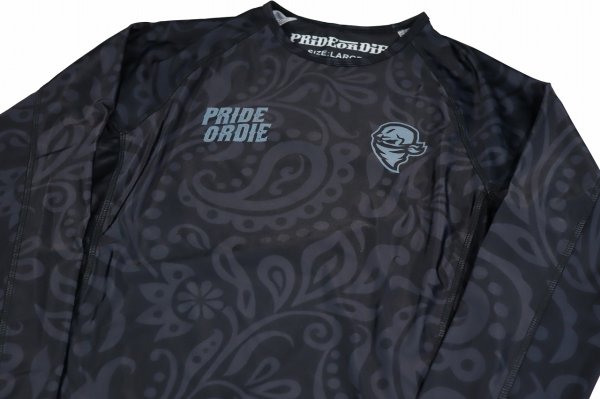 Photo6: PRiDEorDiE Rash Guard FEARLESS Long Sleeve Black (6)
