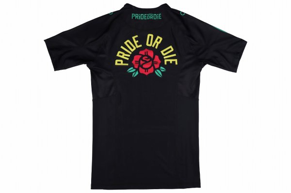 Photo5: PRiDEorDiE Rash Guard STAY SHARP Short Sleeve Black (5)