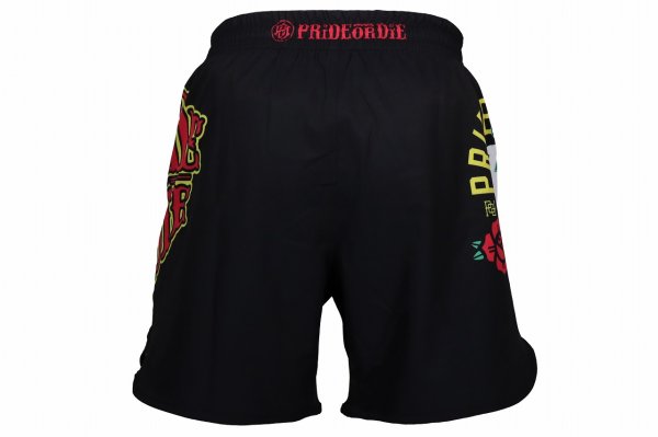 Photo3: PRiDEorDiE Fight Shorts STAY SHARP Black (3)