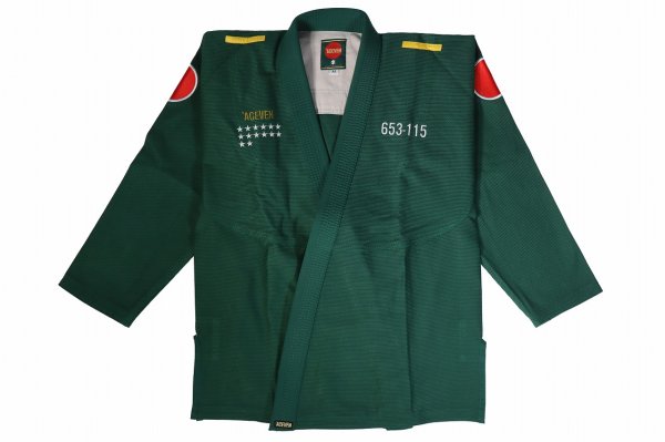 Photo1: ACEVEN Jiu-Jitsu Gi ZERO-F Green (1)