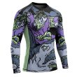 Photo4: PRiDEorDiE Rash Guard DANGEROUS WATER V2 Long Sleeve Black/Purple (4)