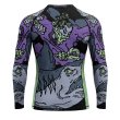 Photo2: PRiDEorDiE Rash Guard DANGEROUS WATER V2 Long Sleeve Black/Purple (2)