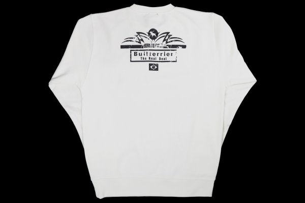 Photo2: BULL TERRIER Sweatshirt BORN TO FIGHT White (2)