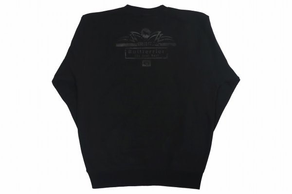 Photo2: BULL TERRIER Sweatshirt BORN TO FIGHT Black/Black (2)