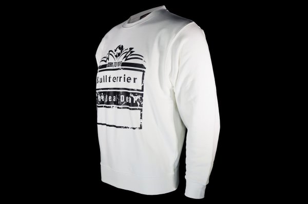 Photo5: BULL TERRIER Sweatshirt BORN TO FIGHT White (5)