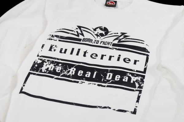 Photo3: BULL TERRIER Sweatshirt BORN TO FIGHT White (3)