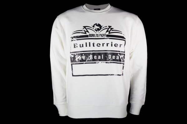 Photo4: BULL TERRIER Sweatshirt BORN TO FIGHT White (4)