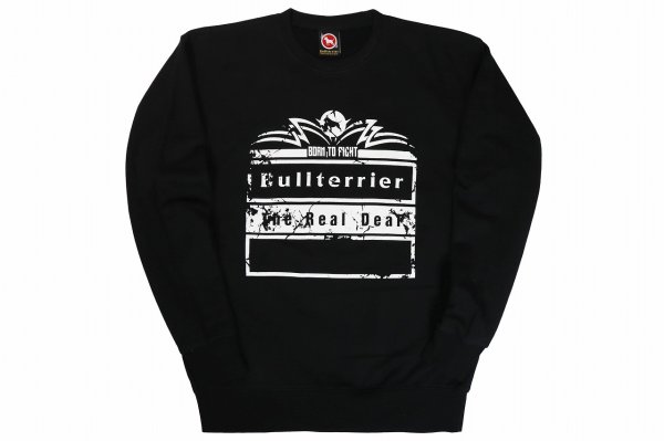Photo1: BULL TERRIER Sweatshirt BORN TO FIGHT Black (1)