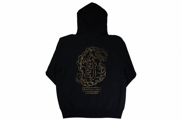 Photo2: BULL TERRIER Zip Hoodie Parka TORAH Black (2)