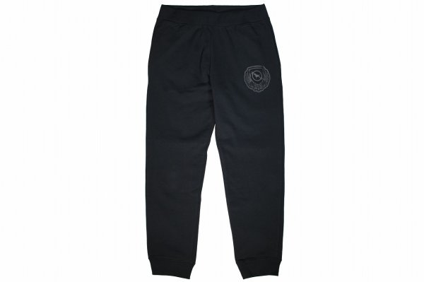 Photo1: BULL TERRIER Sweatpants BASIC Black/Black (1)