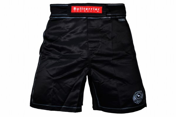 Photo1: BULL TERRIER Fight Shorts RANK 5.0 Black (1)