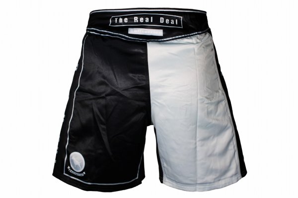 Photo3: BULL TERRIER Fight Shorts RANK 5.0 White (3)
