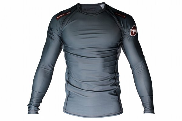 Photo1: BULL TERRIER Rash Guard TRADITIONAL Long Sleeve Steel (1)