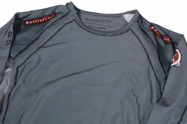 Photo6: BULL TERRIER Rash Guard TRADITIONAL Long Sleeve Steel (6)