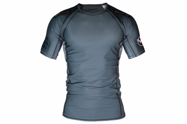Photo1: BULL TERRIER Rash Guard TRADITIONAL Short Sleeve Steel (1)