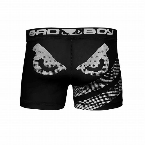 Bad Boy Impact Long Vale Tudo Compression Shorts Black Red MMA NoGi Fight