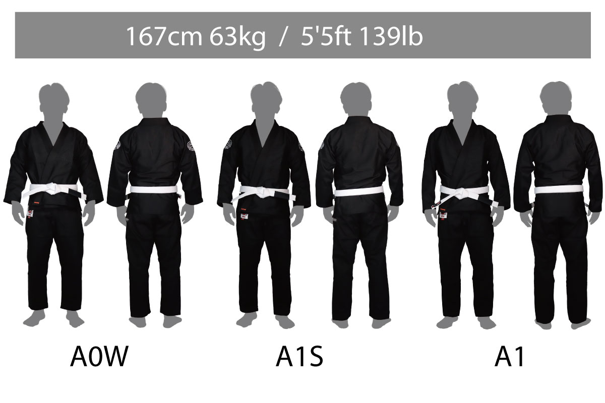 Bull Terrier Jiu-Jitsu Gi Size Chart height167cm weight63kg