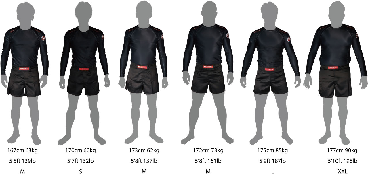 Bull Terrier Fight Shorts Size Chart