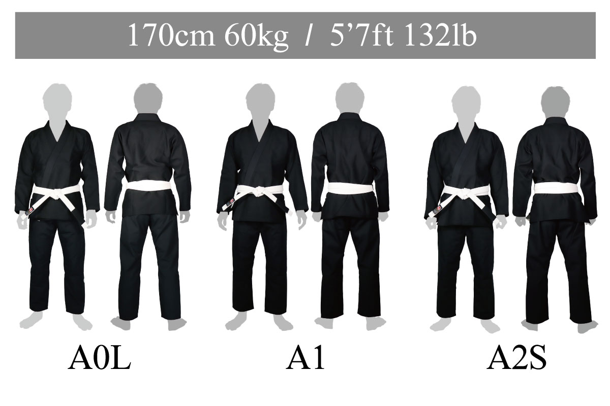 Bull Terrier Jiu-Jitsu Gi Size Chart height170cm weight60kg