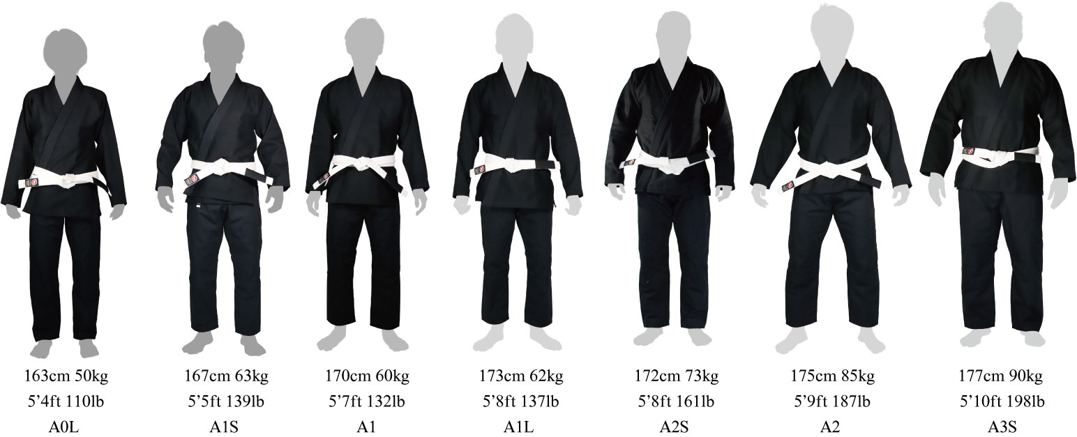 Bull Terrier Jiu-Jitsu Gi Size Chart