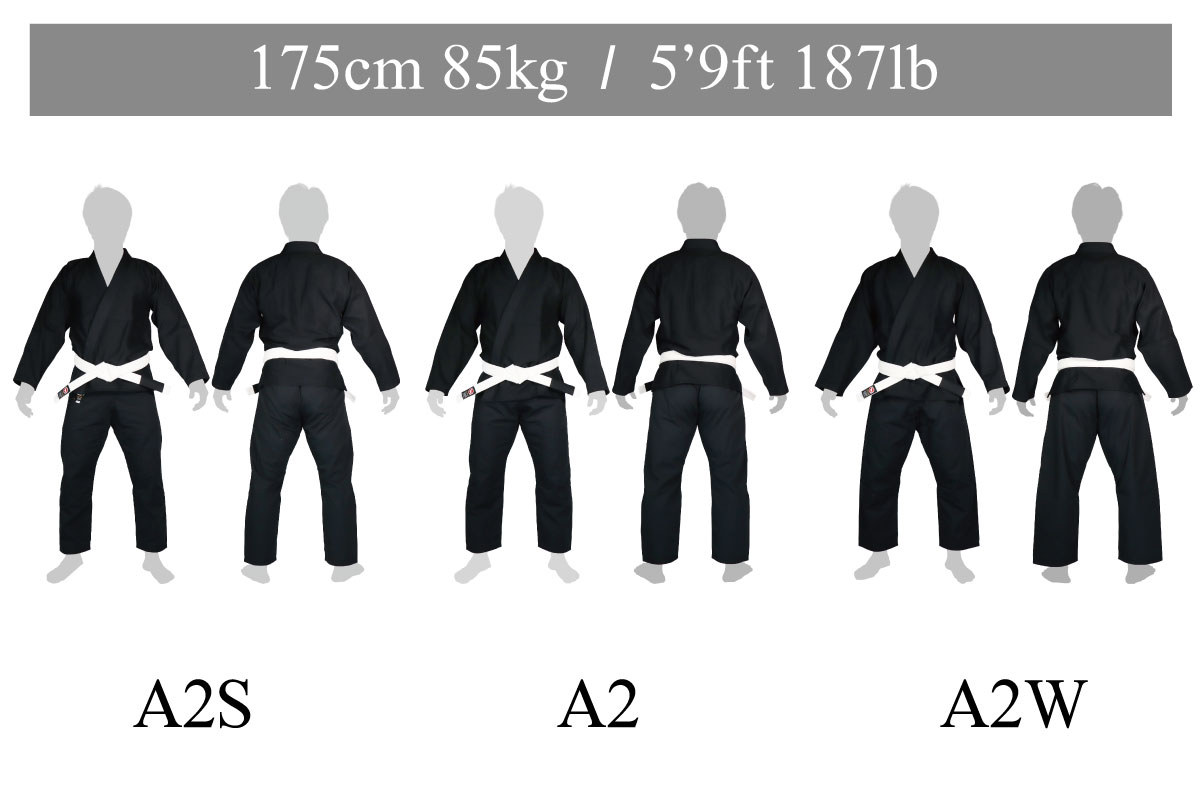 Bull Terrier Jiu-Jitsu Gi Size Chart height175cm weight85kg