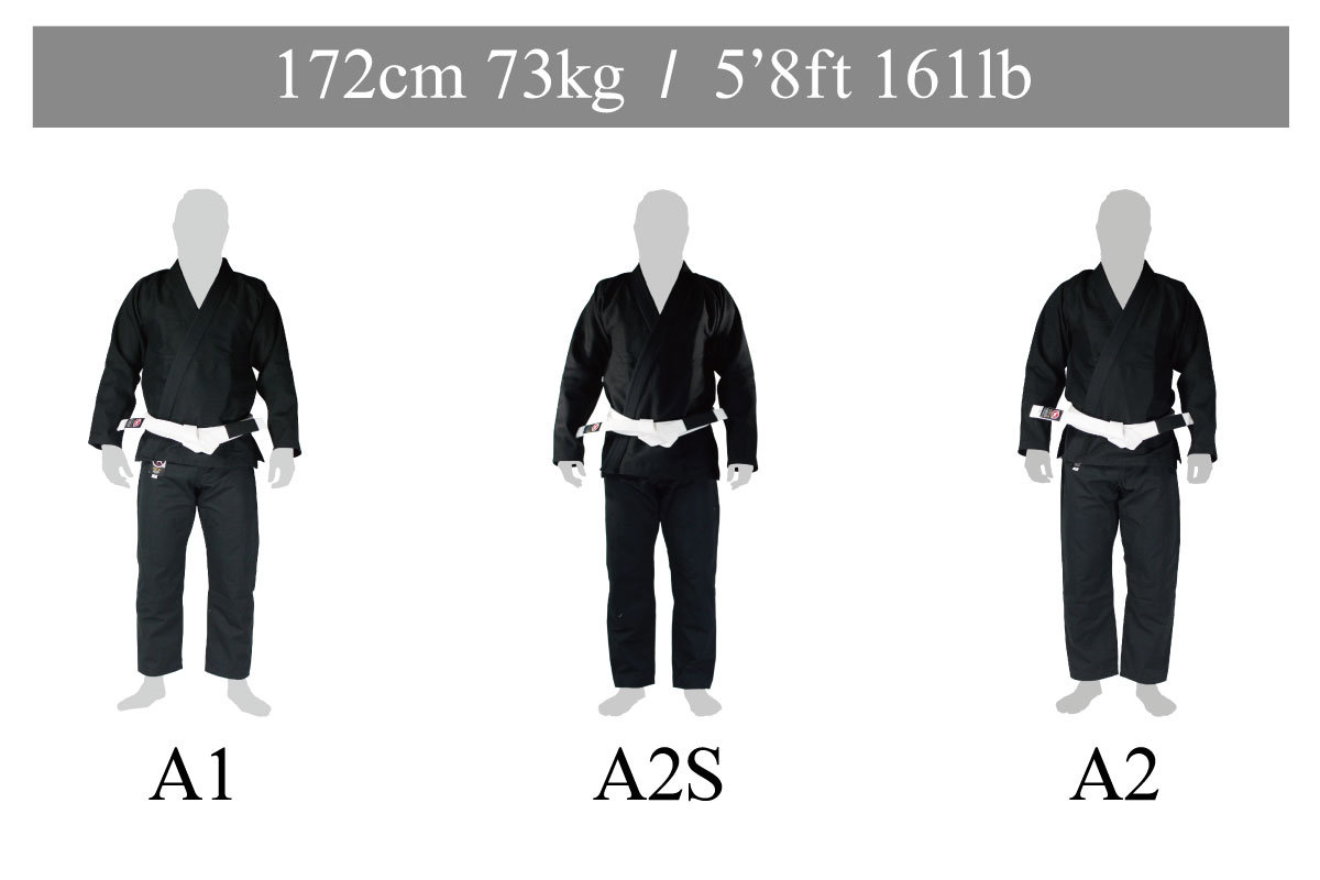 Bull Terrier Jiu-Jitsu Gi Size Chart height172cm weight73kg