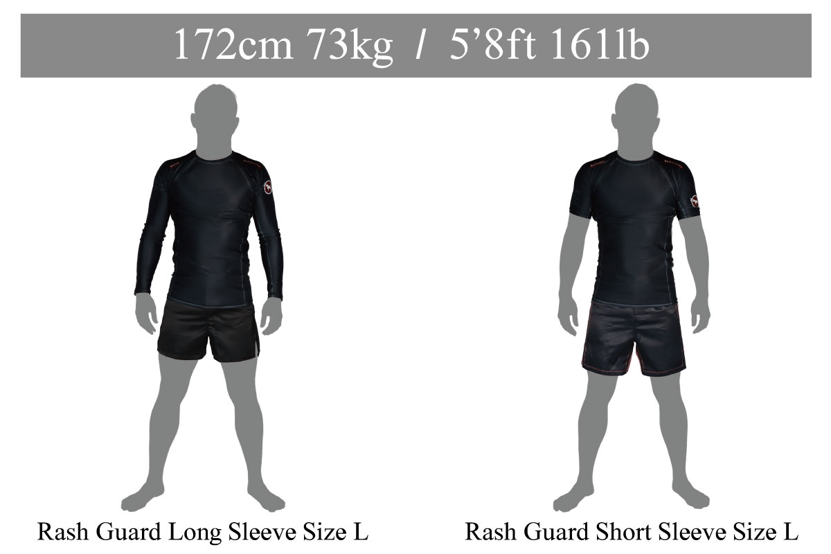 Bull Terrier Rash Guards Size Guide height172cm weight73kg