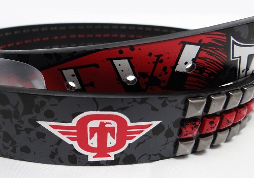 UFC TAPOUT MMA Mixed Martial Arts Black LEATHER BELT with Metal Studs 32" S New 