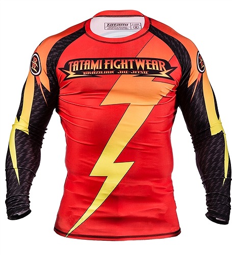 tatami rashguard flash long sleeve red