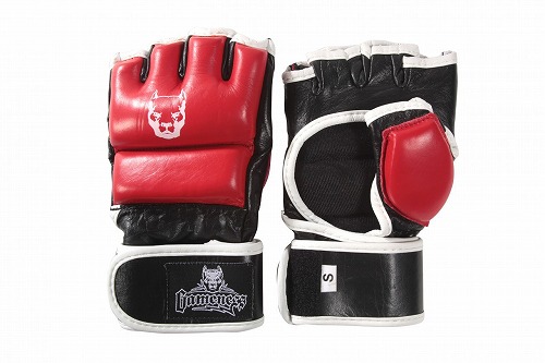 mma gloves red