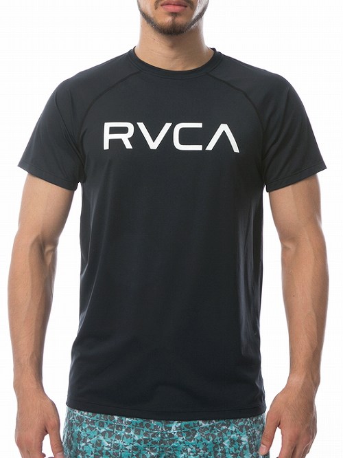 低価格の 特別価格RVCA Boys Solid Short Sleeve Rashguard, surf, L 