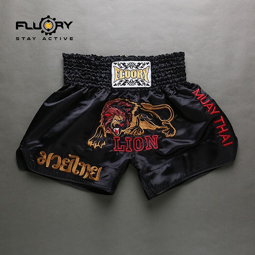 Fluory Muay thai shorts Kick Boxing Fighting Shorts of 100% polyester material 