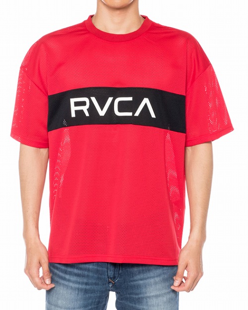 Rvca red best sale shirt