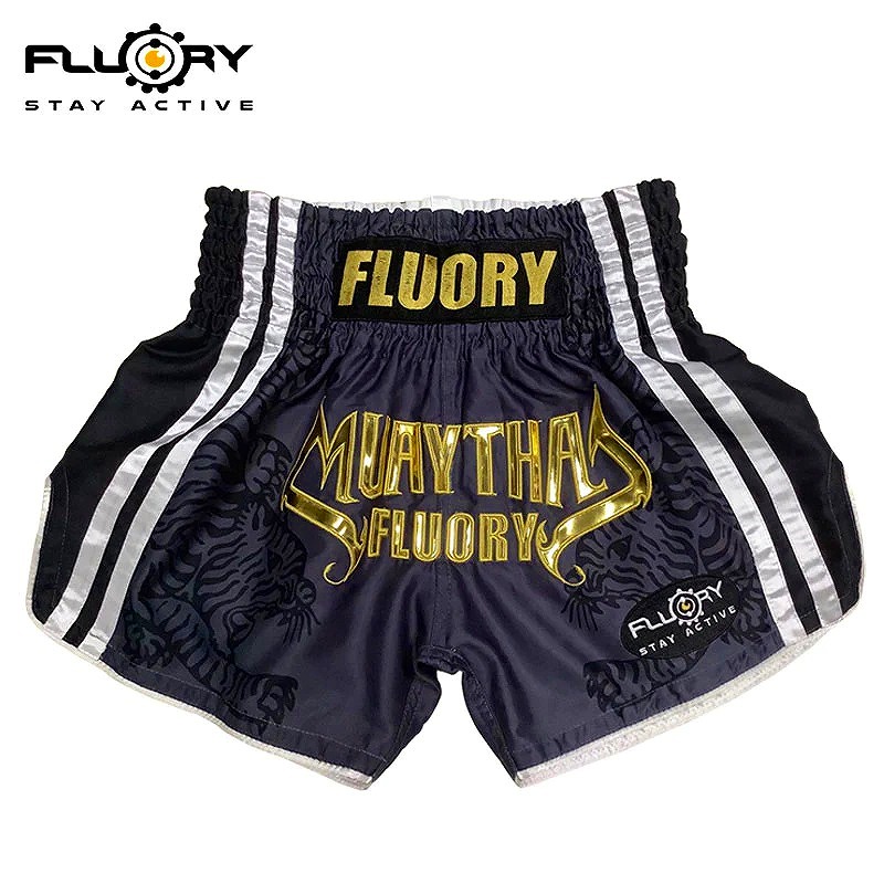 FLUORY Muay Thai Shorts MTSF98 Black